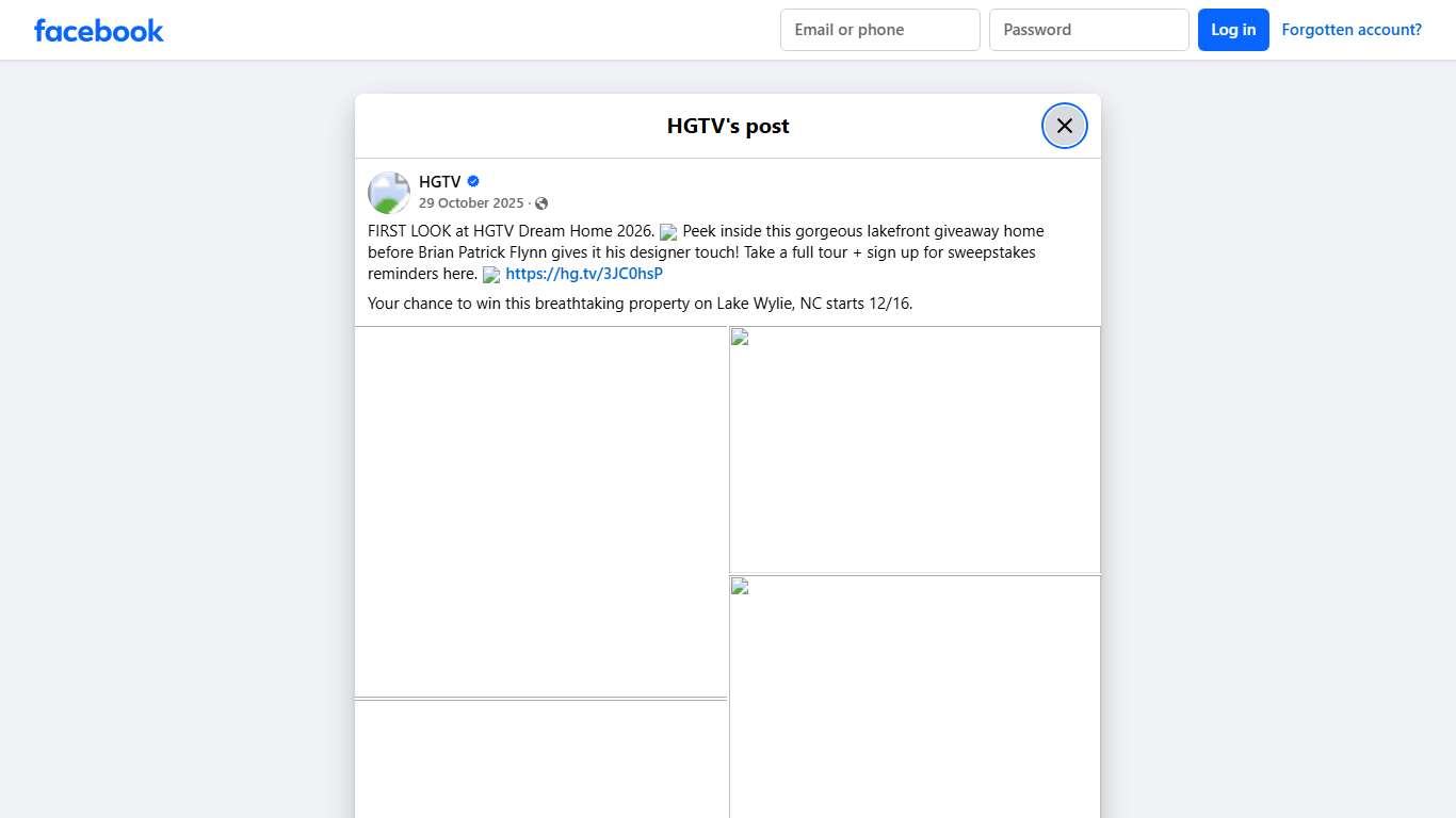 HGTV - FIRST LOOK at HGTV Dream Home 2026. 😍 Peek inside... Facebook