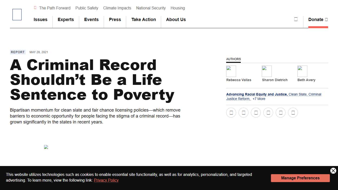 A Criminal Record Shouldn’t Be a Life Sentence to Poverty - Center for American Progress